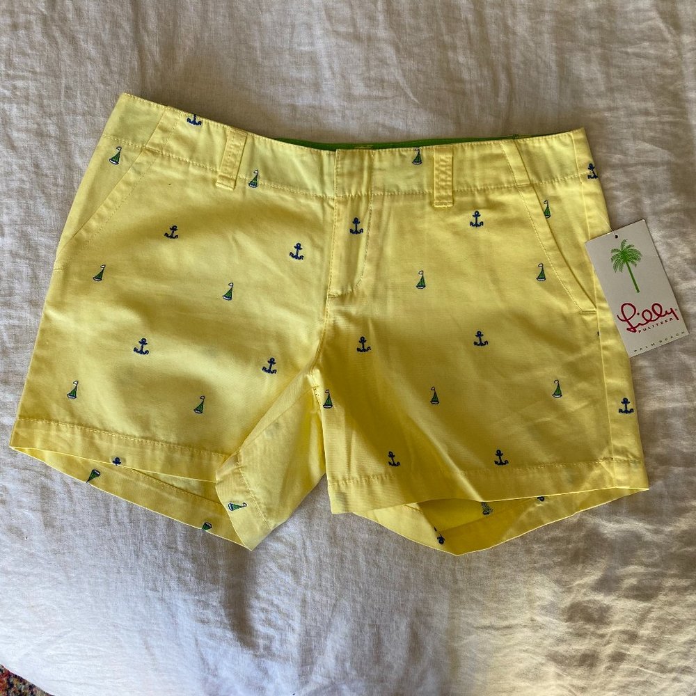 Lilly Pulitzer Embroidered Sailboat Shorts